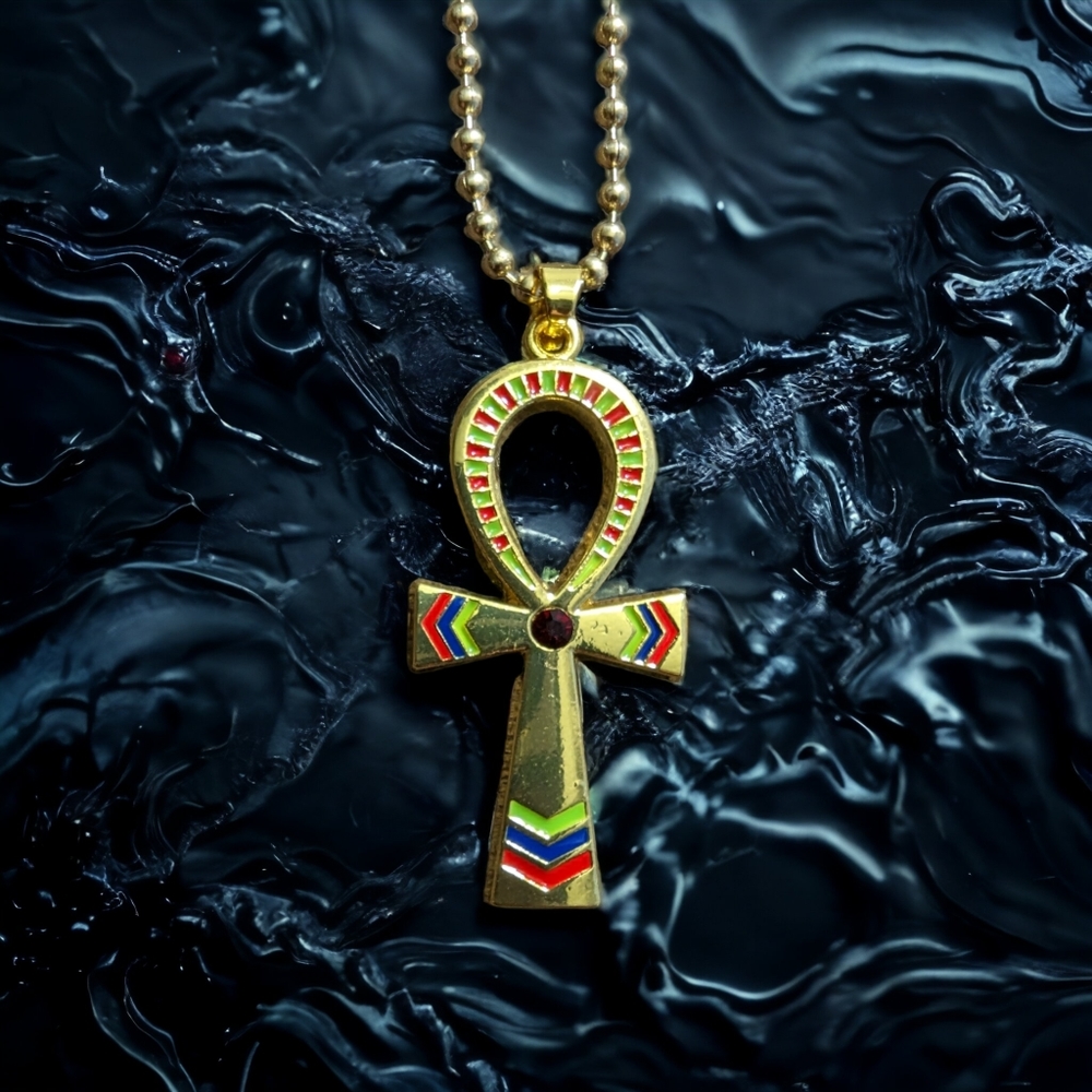 Alloy Egyptian Ankh Cross Pendant Necklace